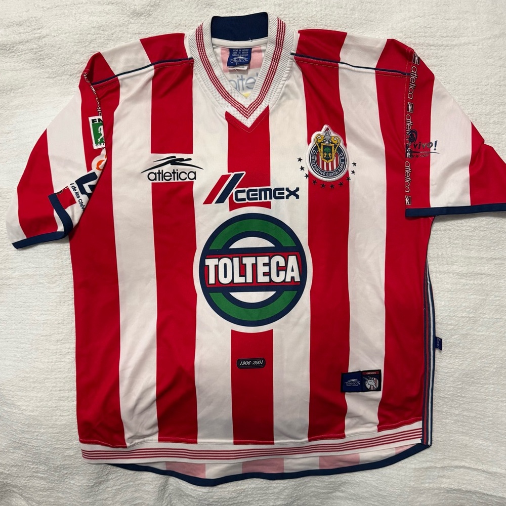 Chivas Atletica Alberto Coyote #6 Utileria Size L Soccer Jersey Liga MX 2000-01
